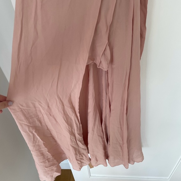 Reformation Winslow Dress Blush Wrap Maxi Bridal - Picture 9 of 13